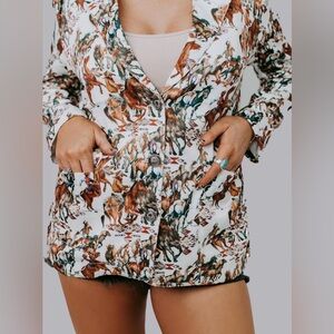 Western horse buckaroo blazer nwt